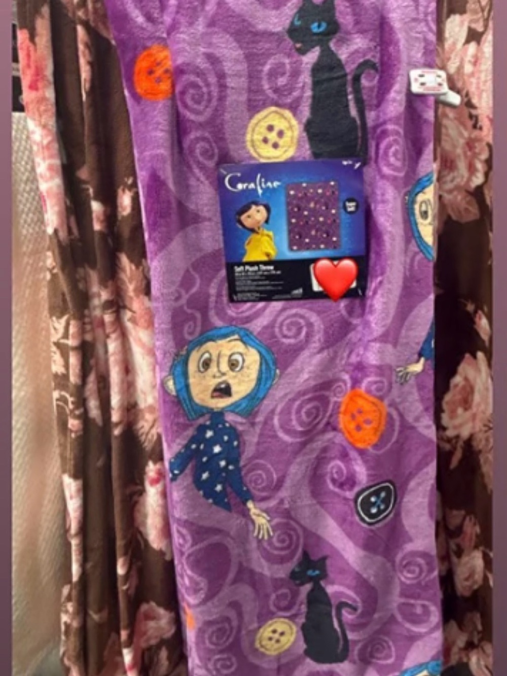 Purple Plush Throw Blanket by